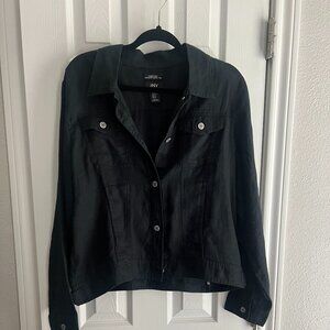Jones New York black linen jacket. Lightweight. Great for summer!